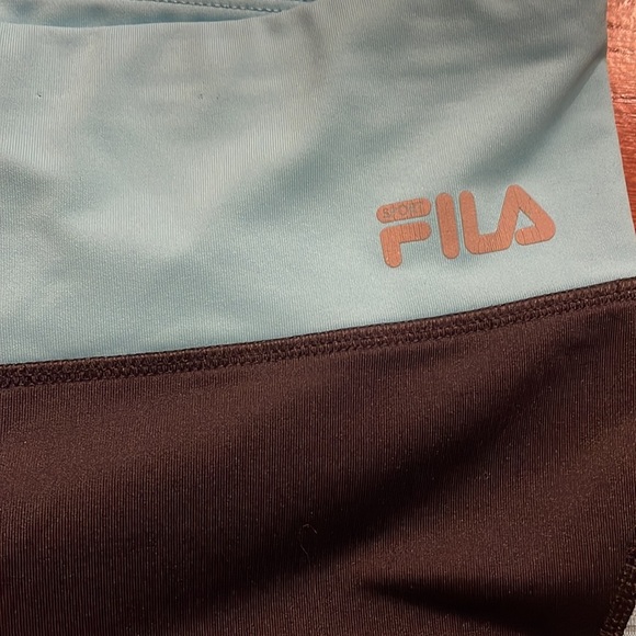 FILA SPORT woman’s live in motion activewear capris turquoise black size Med - Picture 2 of 9